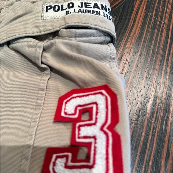 Ralph Lauren cargo firefighter tan canvas shorts P-Wing patches Men 30 waist - Picture 8 of 16